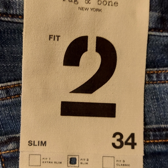Rag & Bone Fit 2 Slim Button Fly  Womens  Jeans Size 34 NWT - Picture 5 of 9